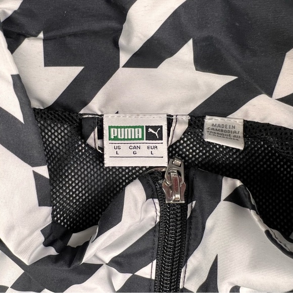 Puma Black and White Houndstooth Windbreaker - Picture 2 of 7